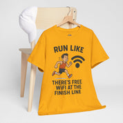 Run Like There’s Free WiFi at the Finish Line T-Shirt