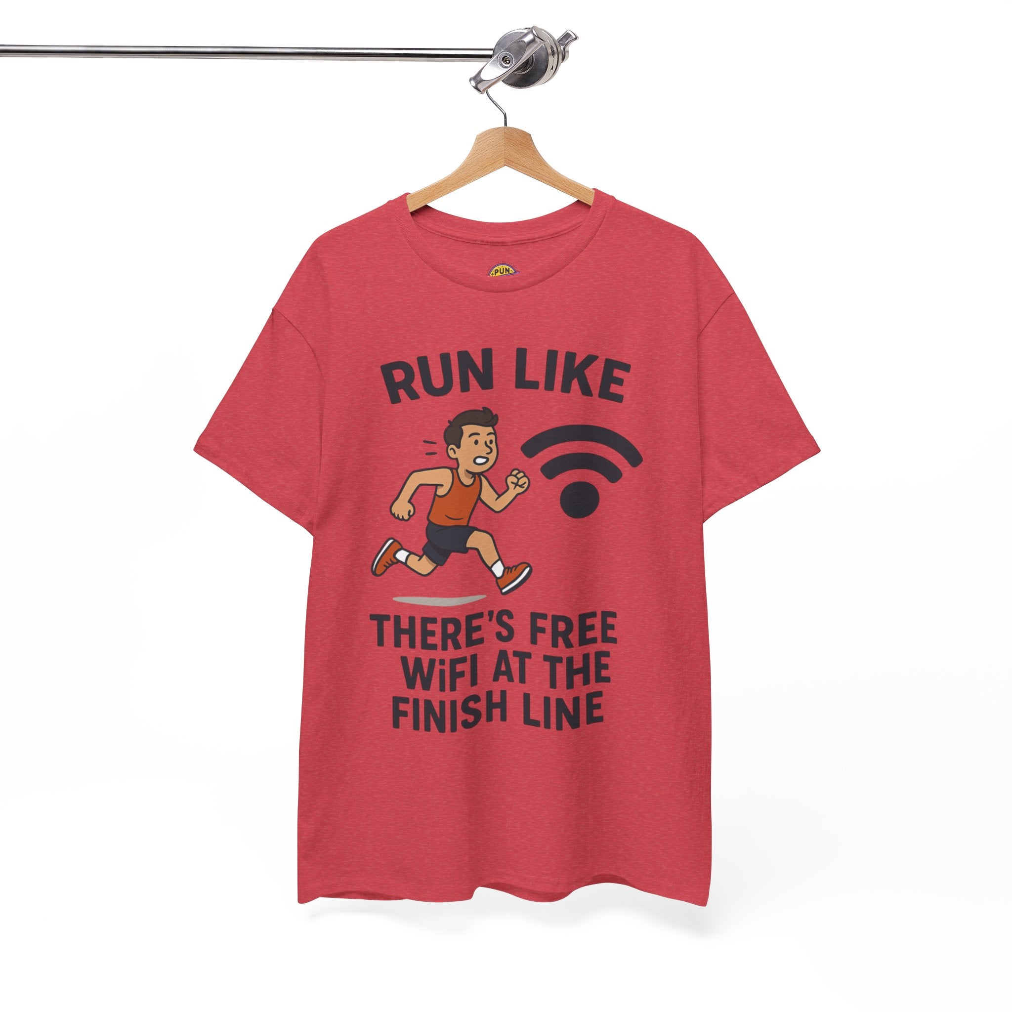 Run Like There’s Free WiFi at the Finish Line T-Shirt