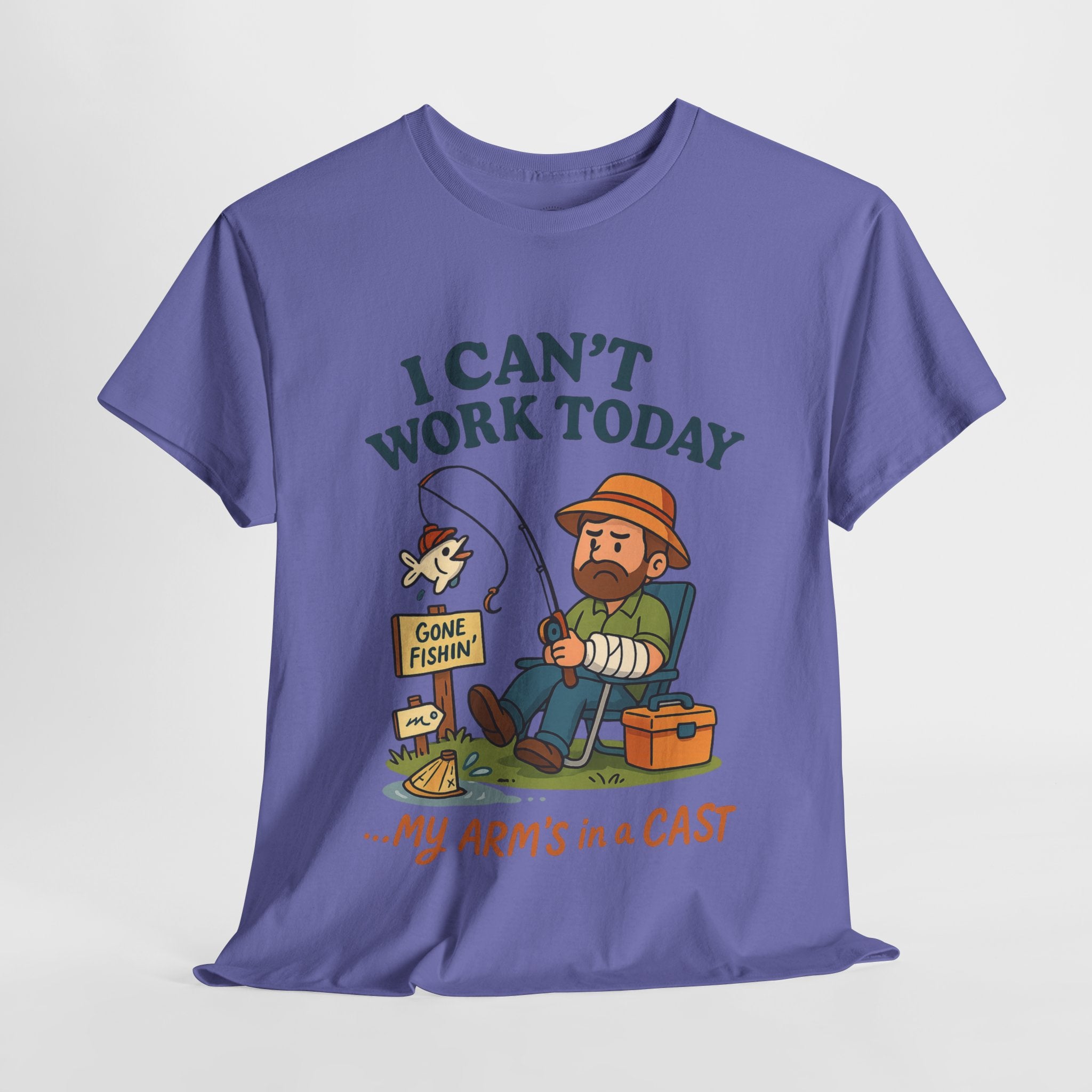 I Can't Work Today My Arm is in a Cast Fishing T-Shirt