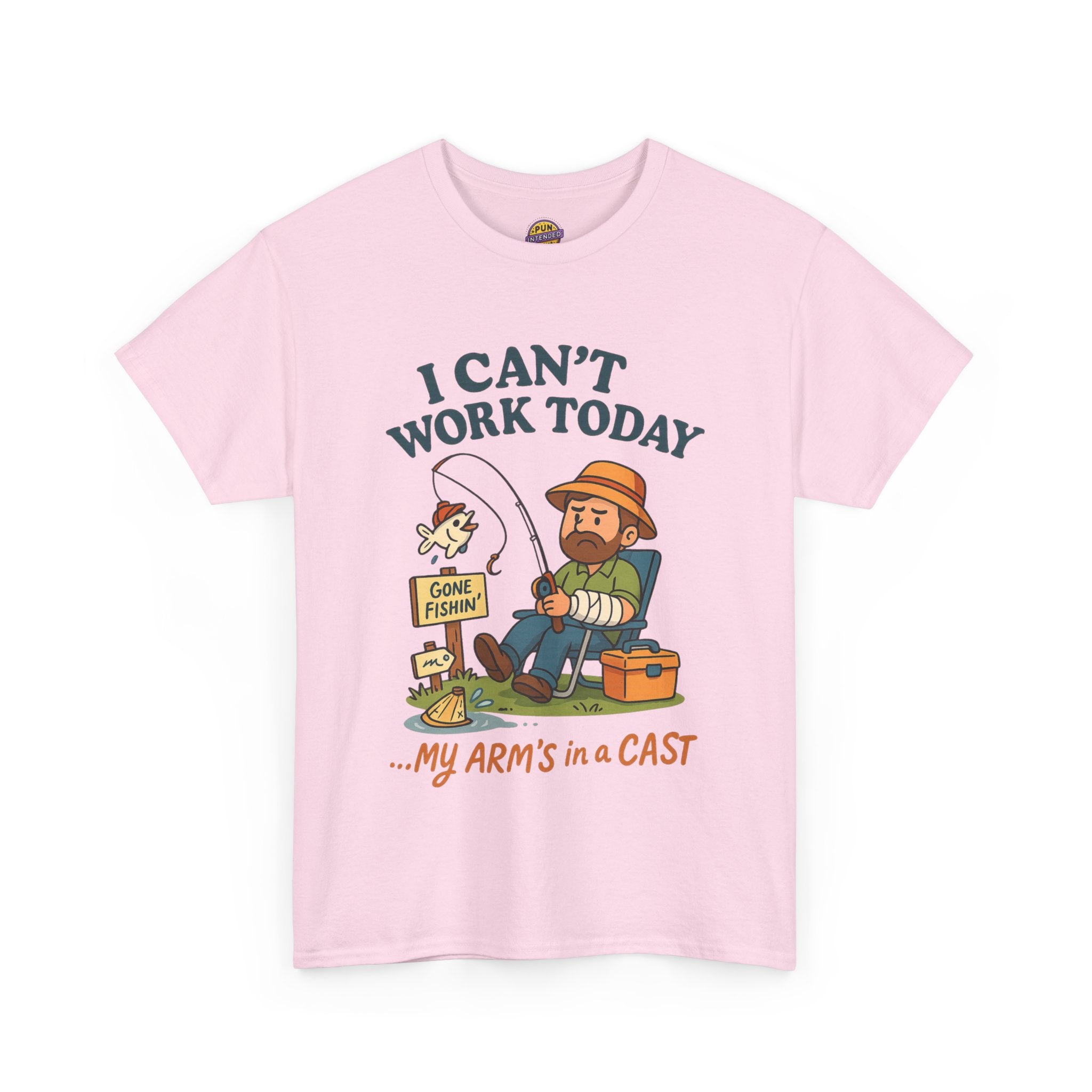 I Can't Work Today My Arm is in a Cast Fishing T-Shirt