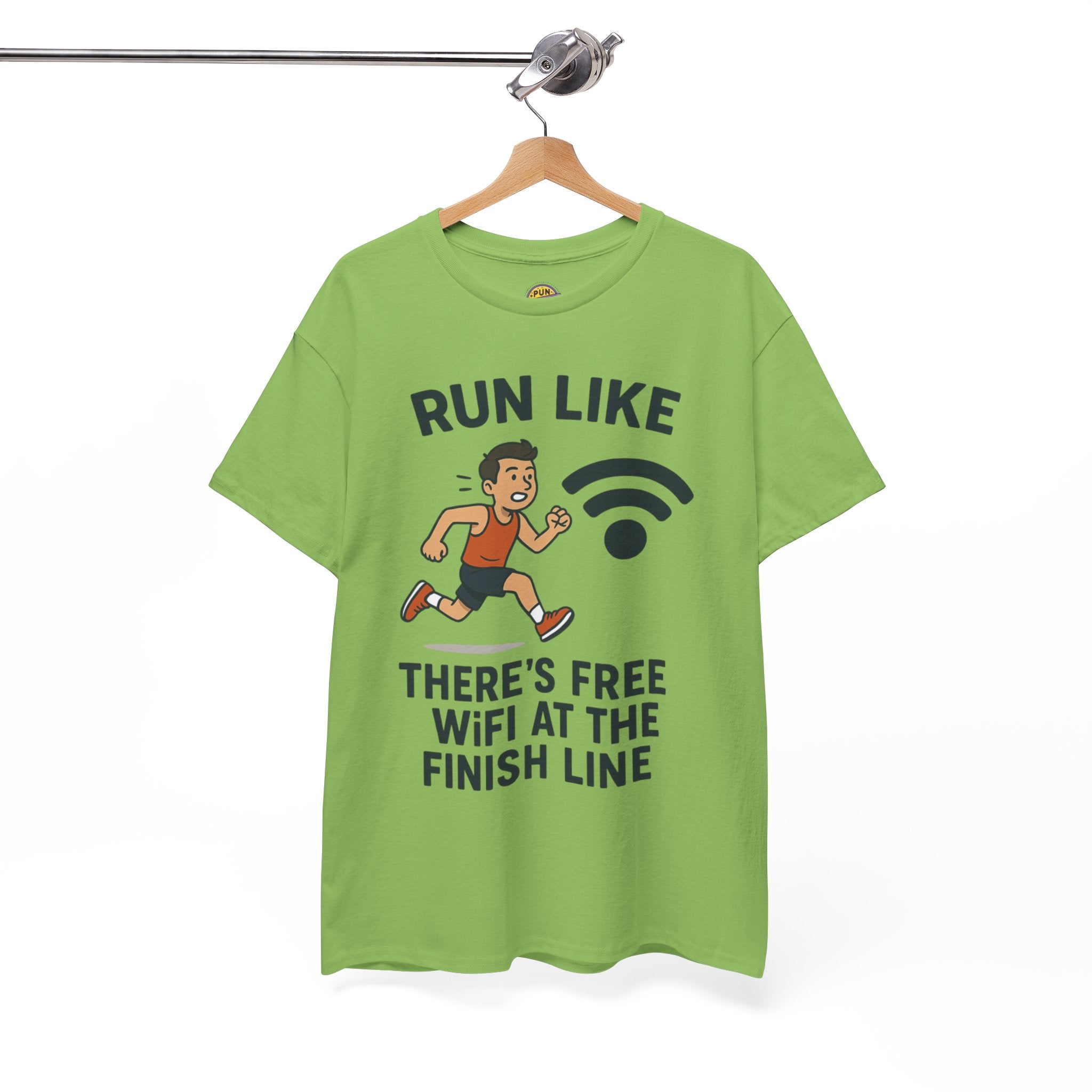 Run Like There’s Free WiFi at the Finish Line T-Shirt