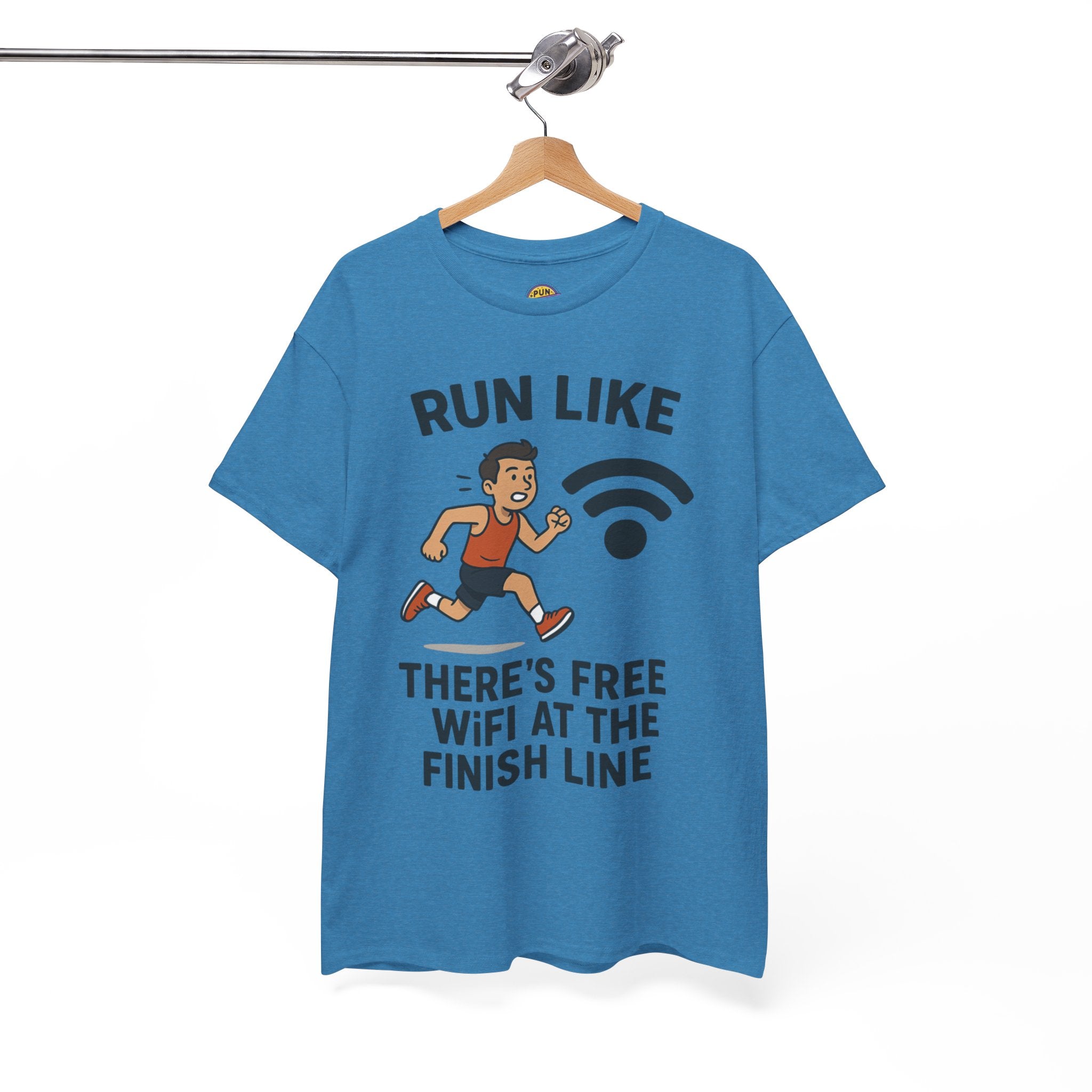Run Like There’s Free WiFi at the Finish Line T-Shirt
