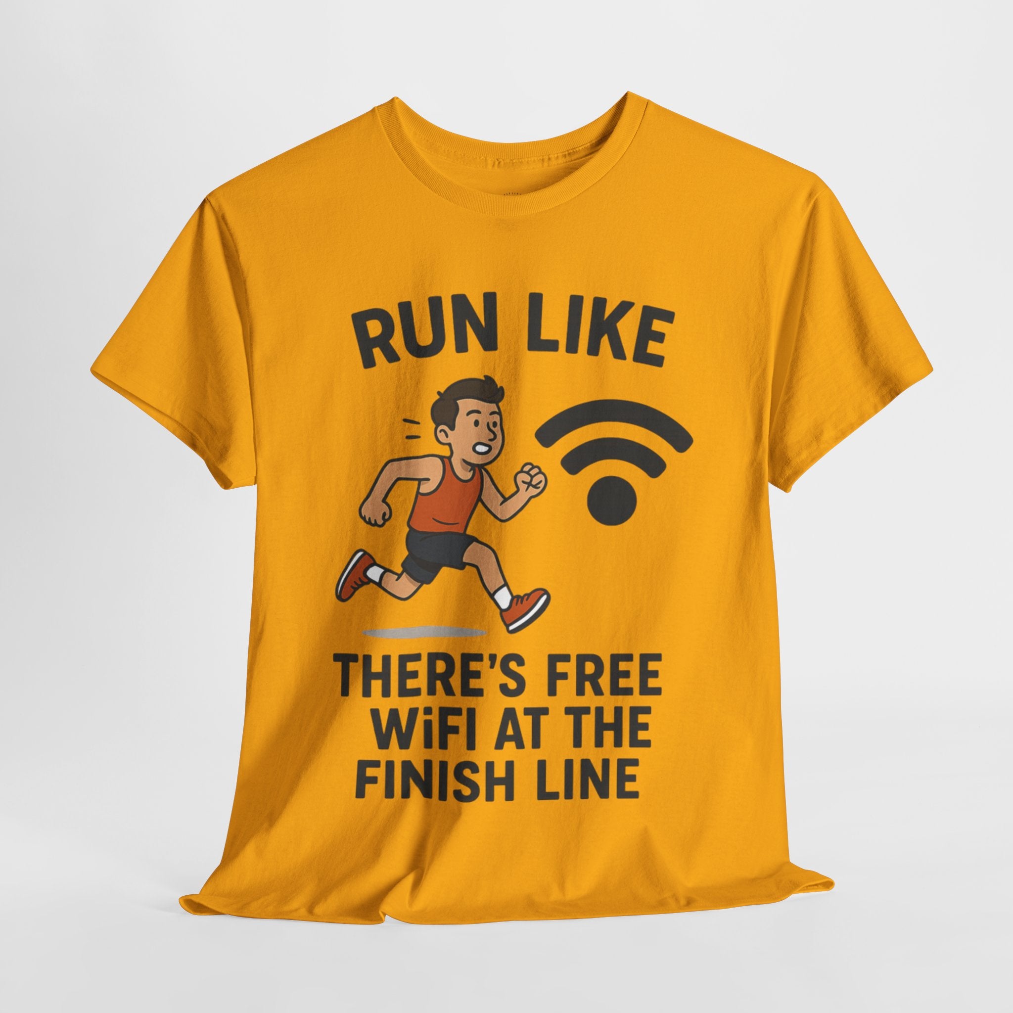 Run Like There’s Free WiFi at the Finish Line T-Shirt