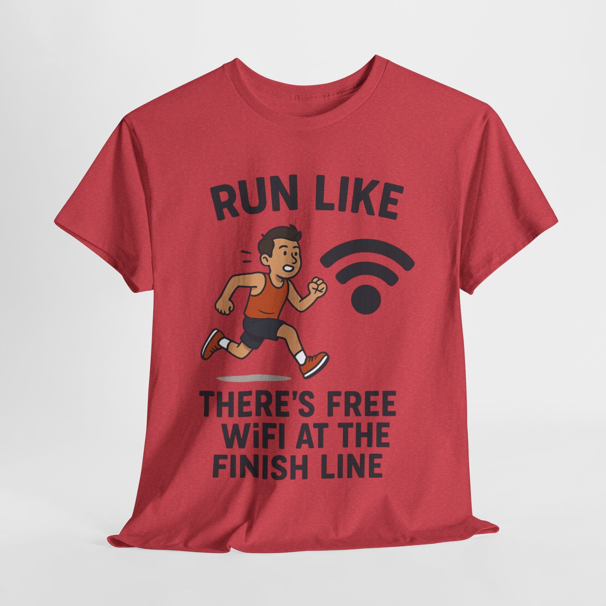 Run Like There’s Free WiFi at the Finish Line T-Shirt