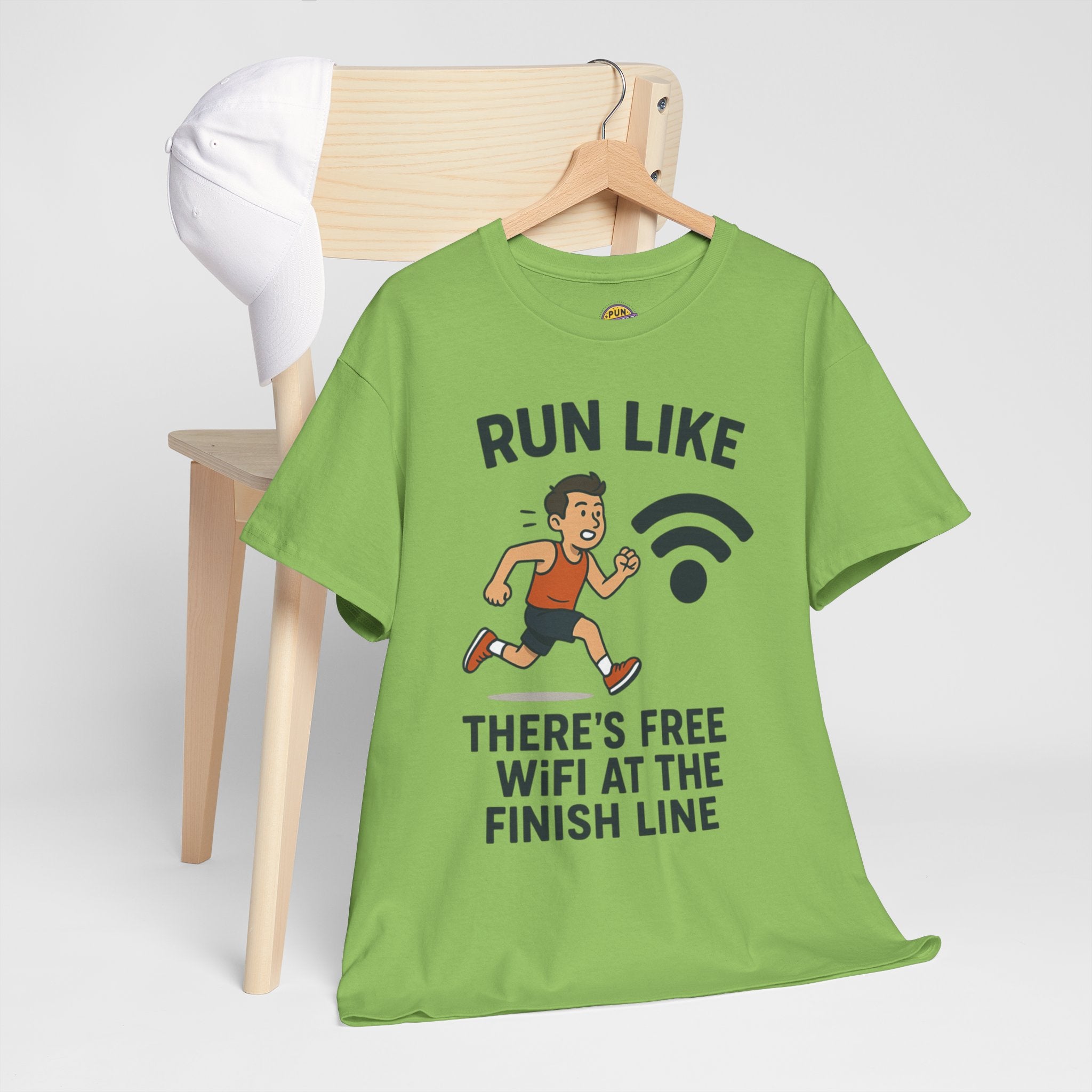 Run Like There’s Free WiFi at the Finish Line T-Shirt