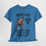 Run Like There’s Free WiFi at the Finish Line T-Shirt