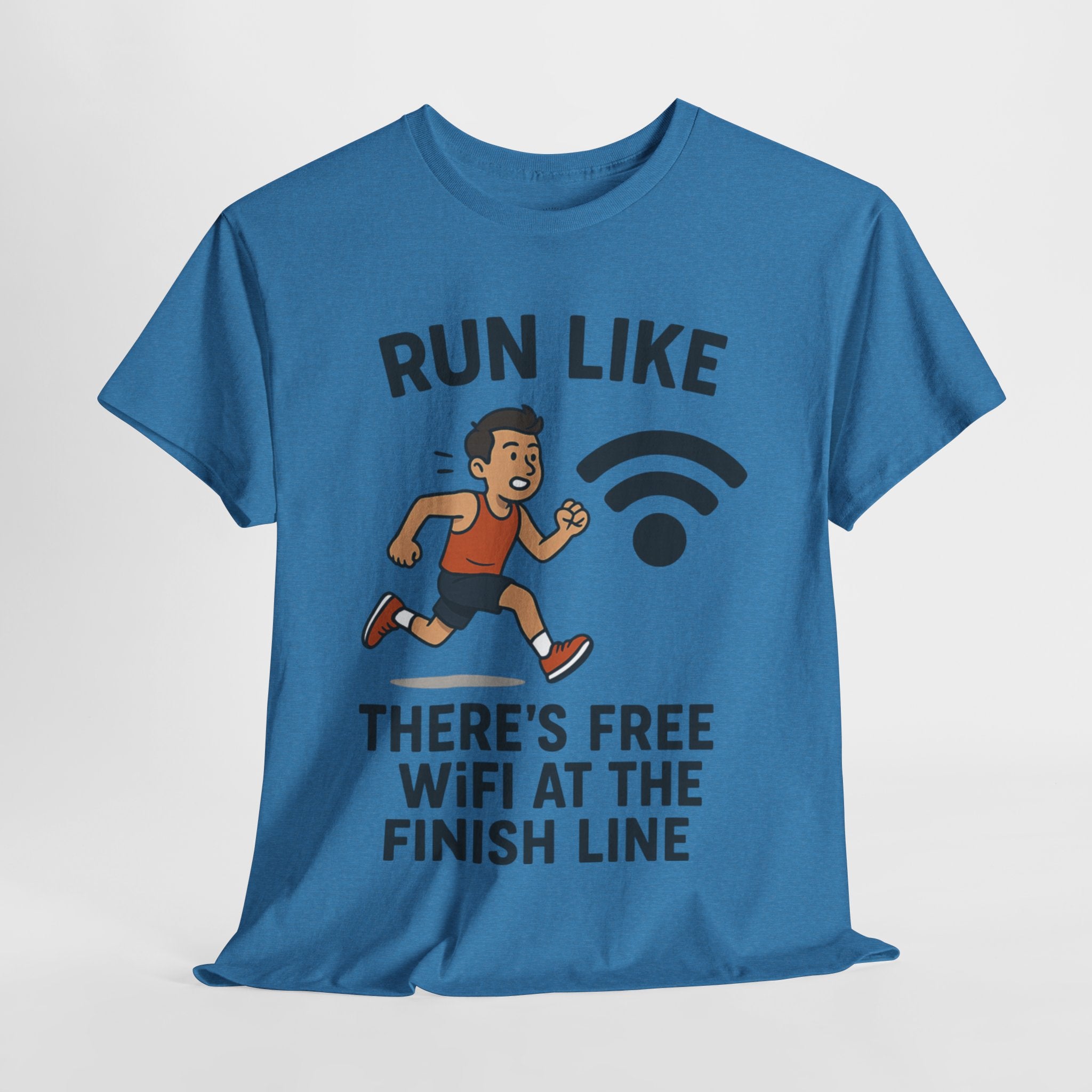 Run Like There’s Free WiFi at the Finish Line T-Shirt