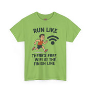 Run Like There’s Free WiFi at the Finish Line T-Shirt