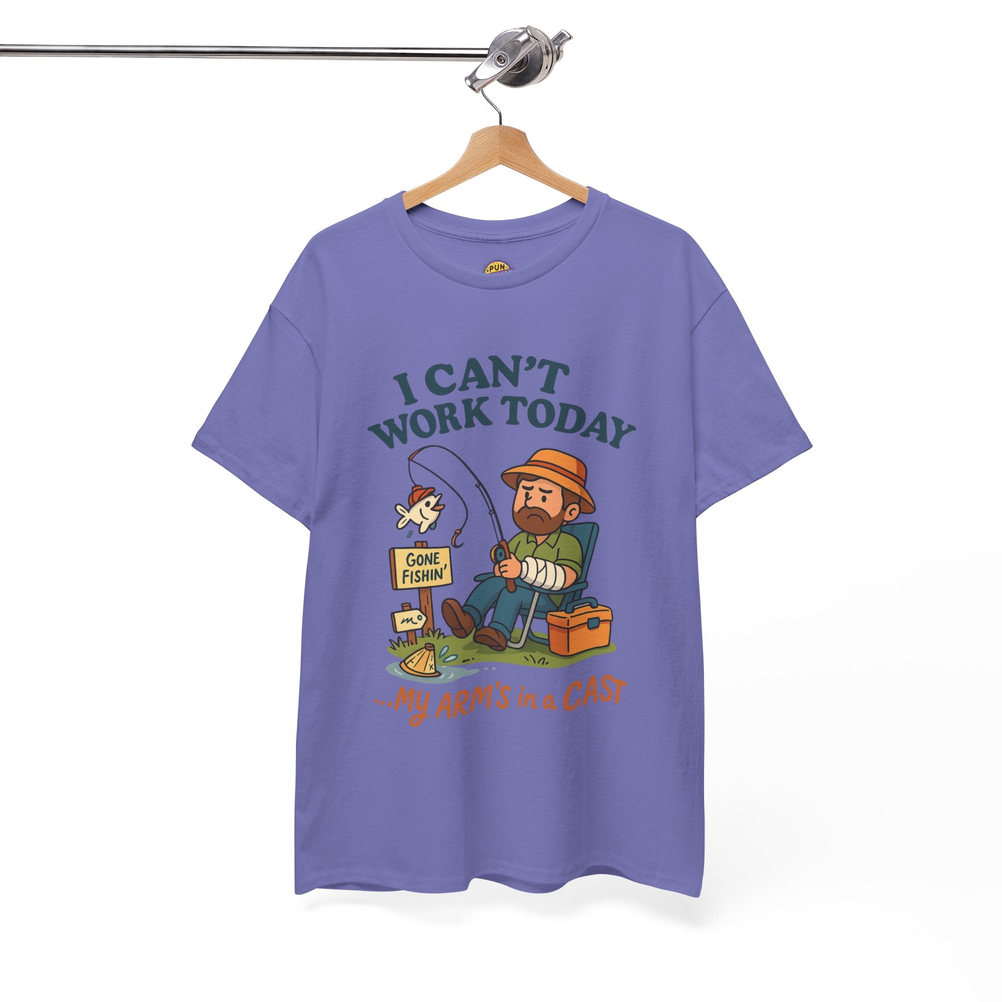 I Can't Work Today My Arm is in a Cast Fishing T-Shirt