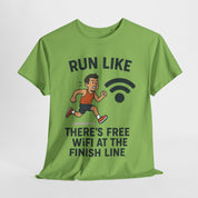 Run Like There’s Free WiFi at the Finish Line T-Shirt