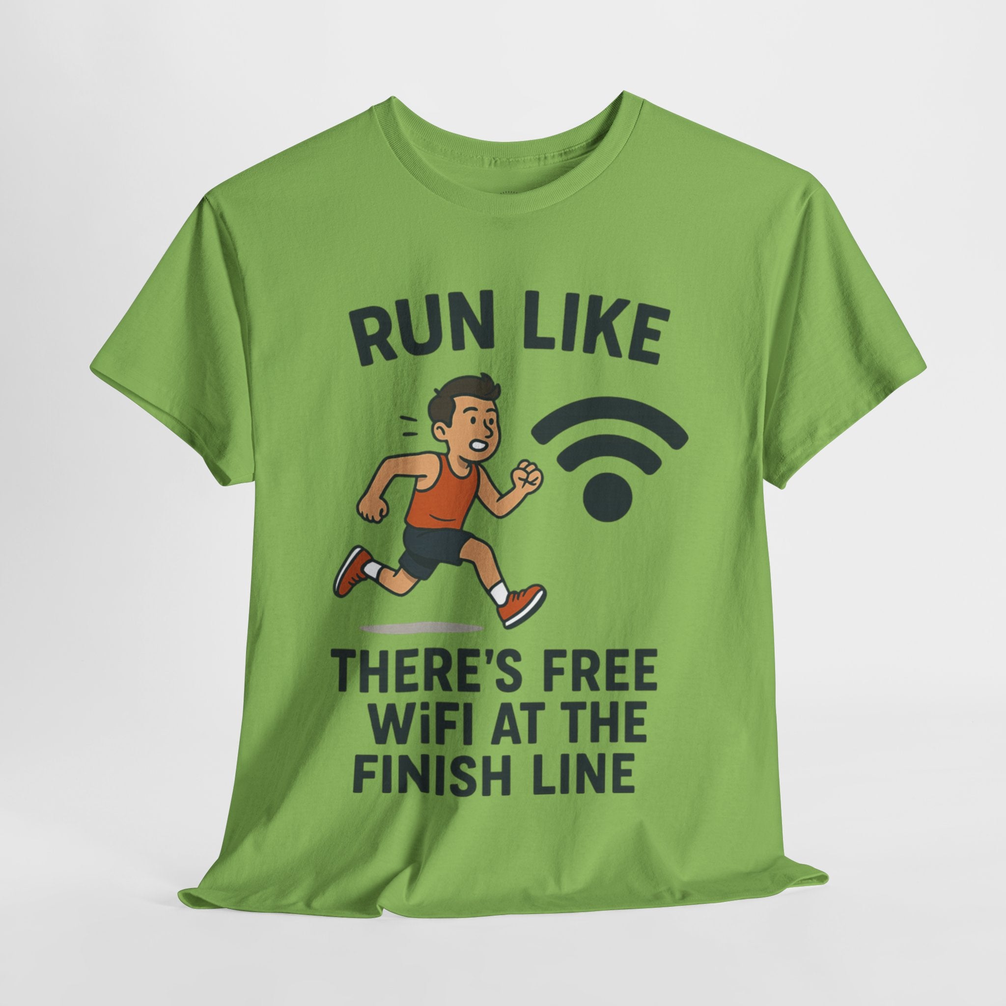 Run Like There’s Free WiFi at the Finish Line T-Shirt