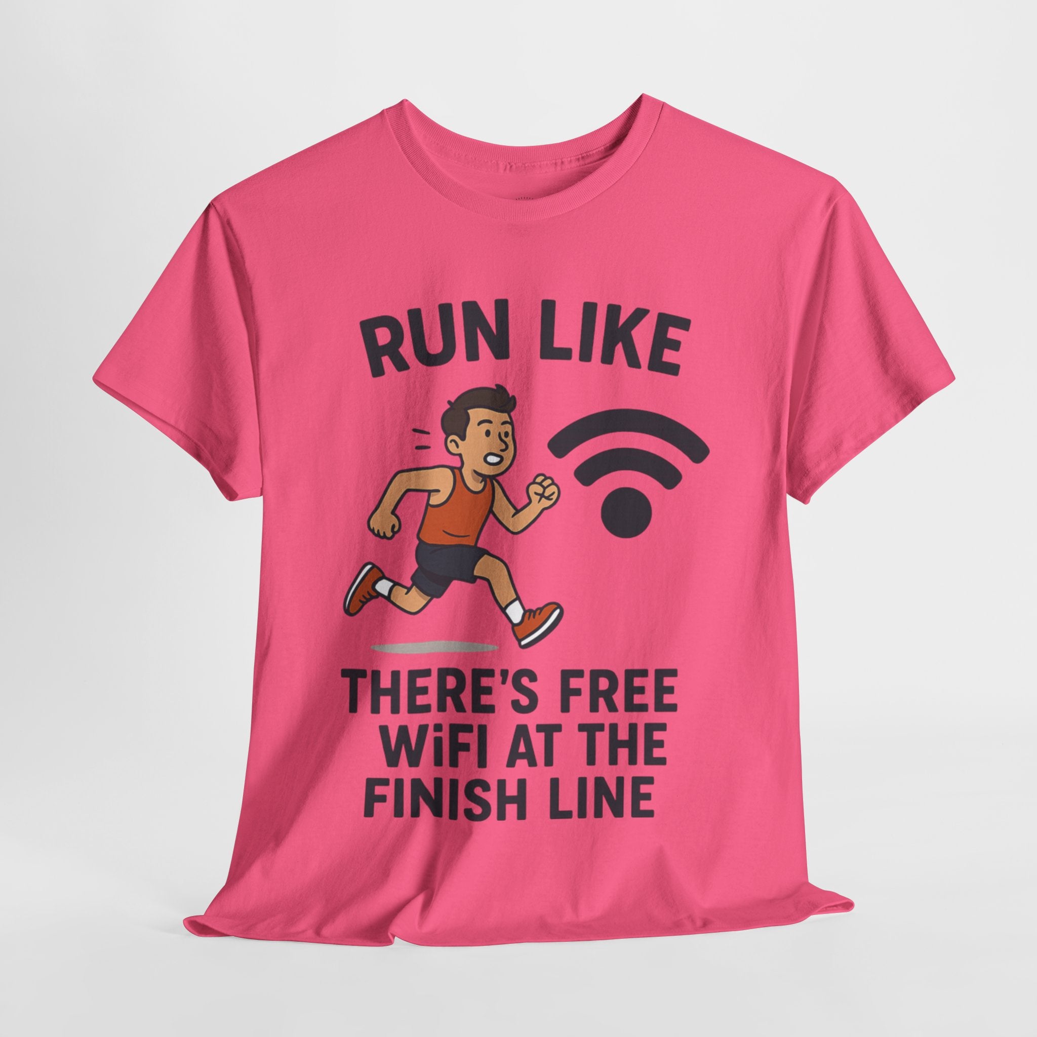 Run Like There’s Free WiFi at the Finish Line T-Shirt