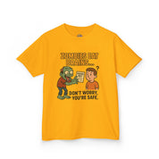 Zombies Eat Brains but You are Safe Childrens T-Shirt