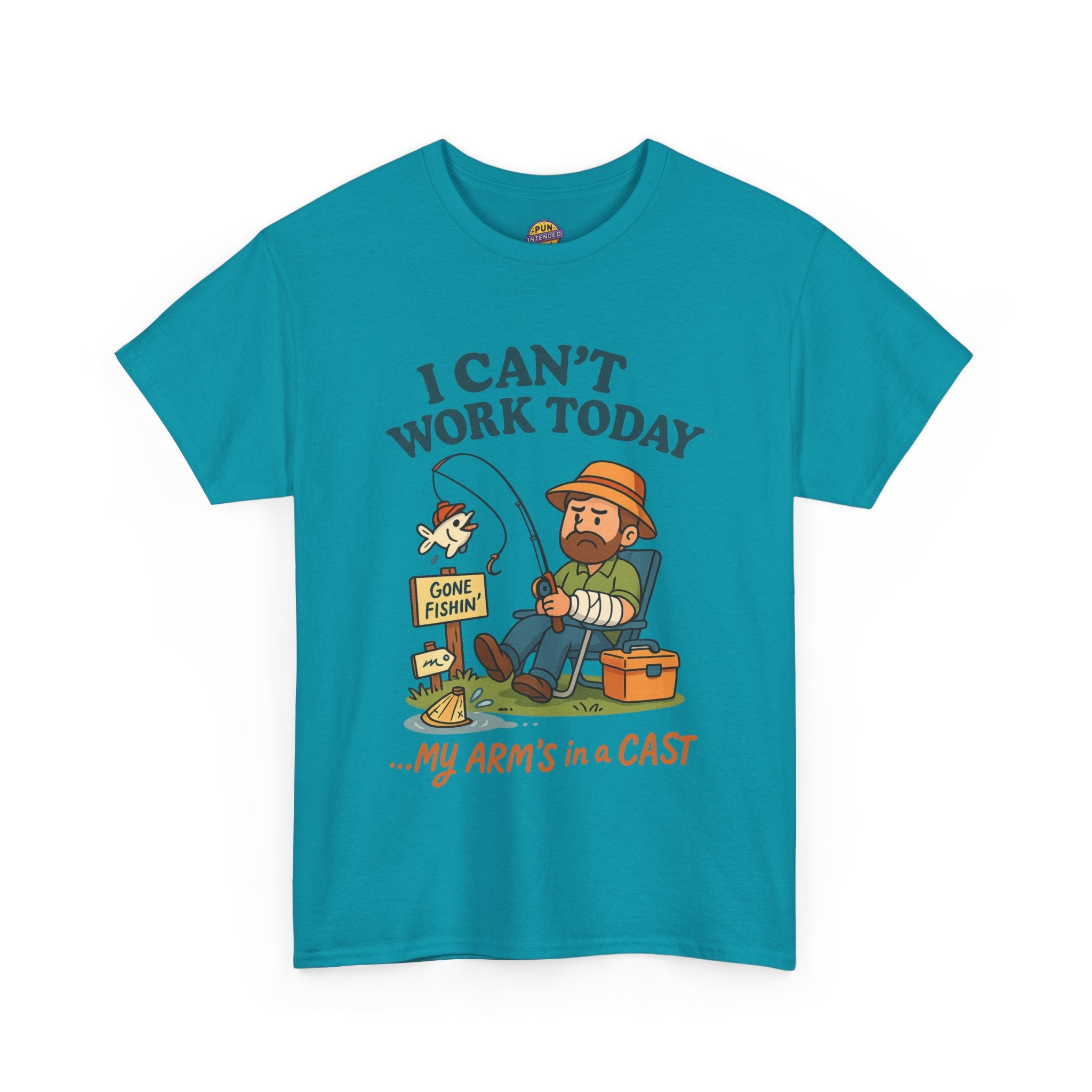 I Can't Work Today My Arm is in a Cast Fishing T-Shirt
