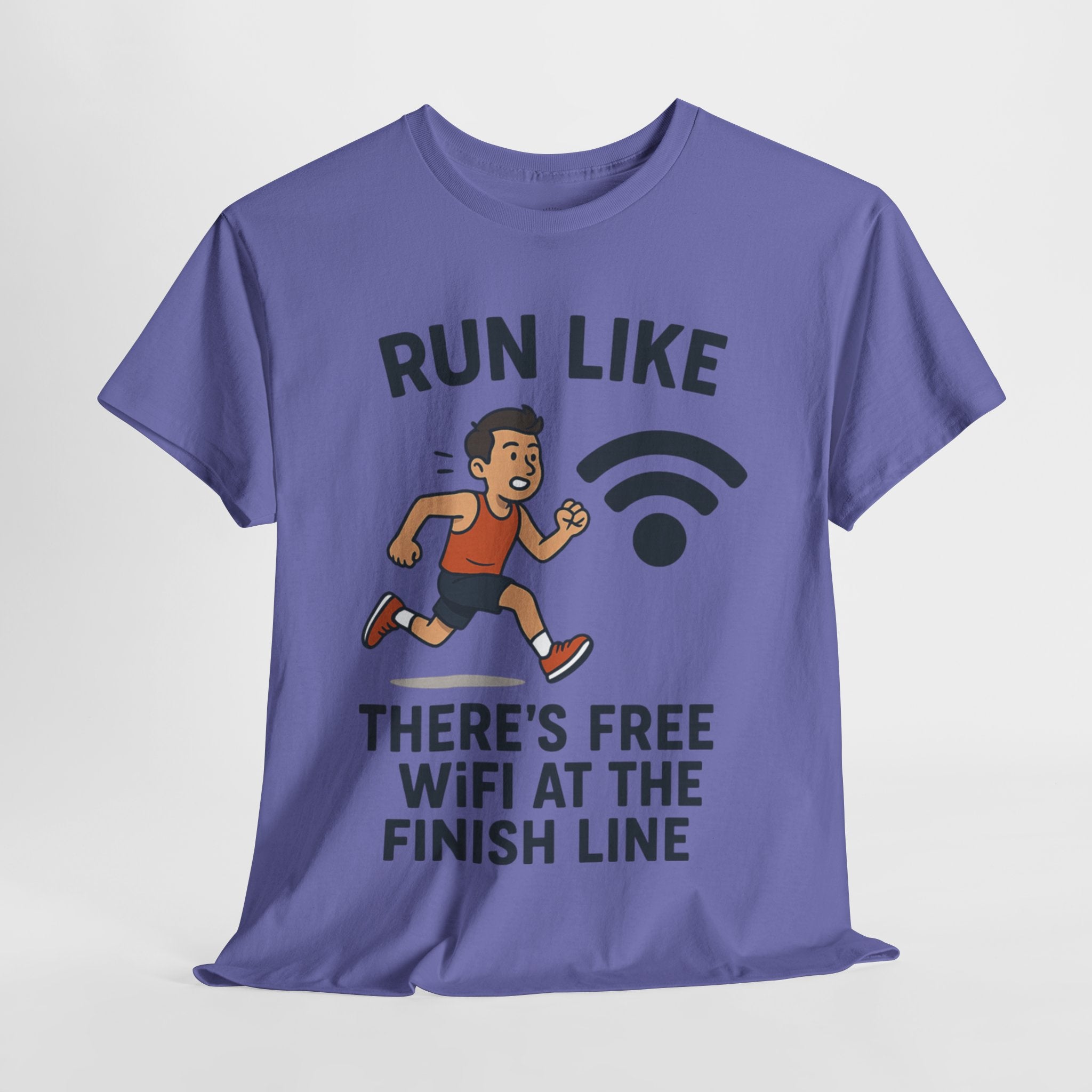 Run Like There’s Free WiFi at the Finish Line T-Shirt